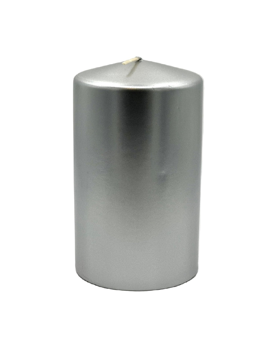 60 x 120 mm Silver/Gold Pillar Candles (tray 8) – Covent Garden Candle ...